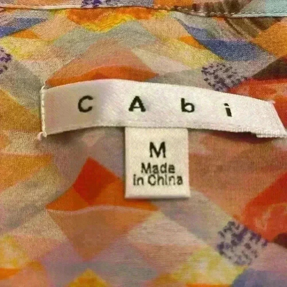 CAbi long sheer medium Avery Tunic colorful southwestern design - Picture 7 of 8